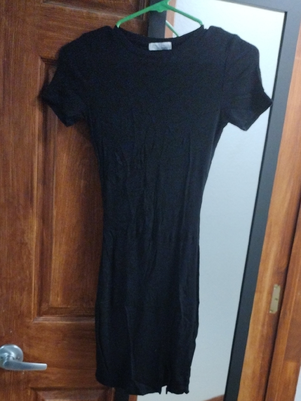 Classic Black Short Sleeve Bodycon Dress